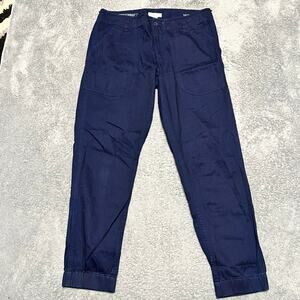 Wallace Barnes Pants Mens 34 (35x29) Navy Blue Military Fatigues Tapered Joggers